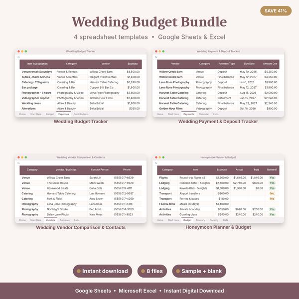 Wedding Budget Bundle