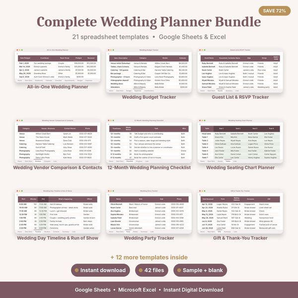 Complete Wedding Planner Bundle