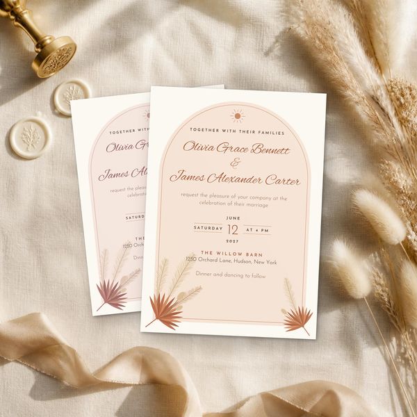 Boho Arch Invitation