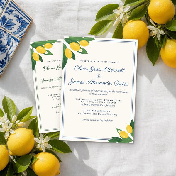 Amalfi Lemons Invitation