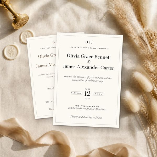 Modern Minimalist Invitation