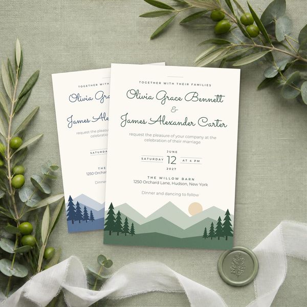 Mountain Pines Invitation
