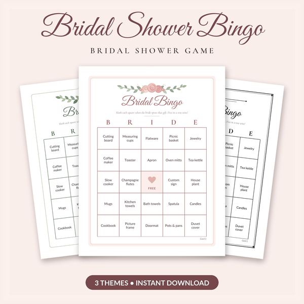 Bridal Shower Bingo (50 Cards)