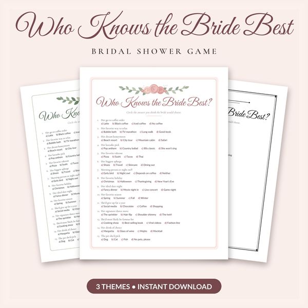 Who Knows the Bride Best