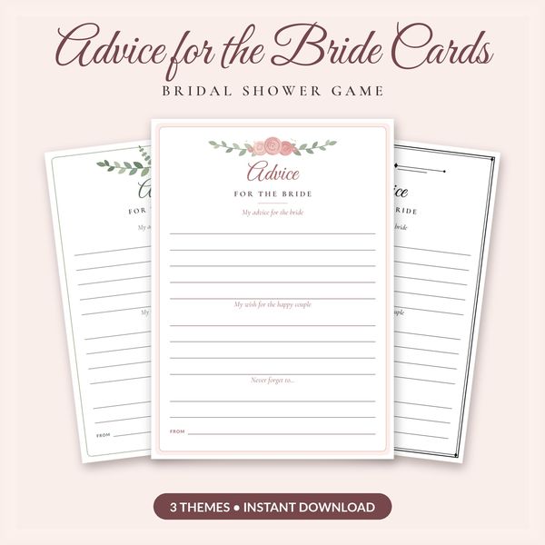 Advice for the Bride Cards