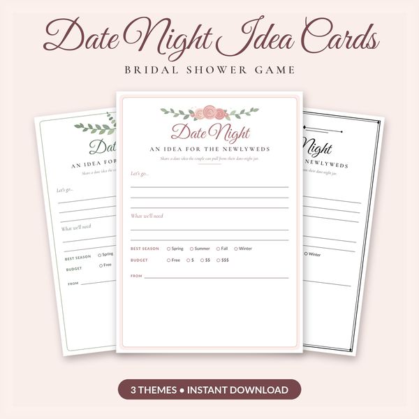 Date Night Idea Cards