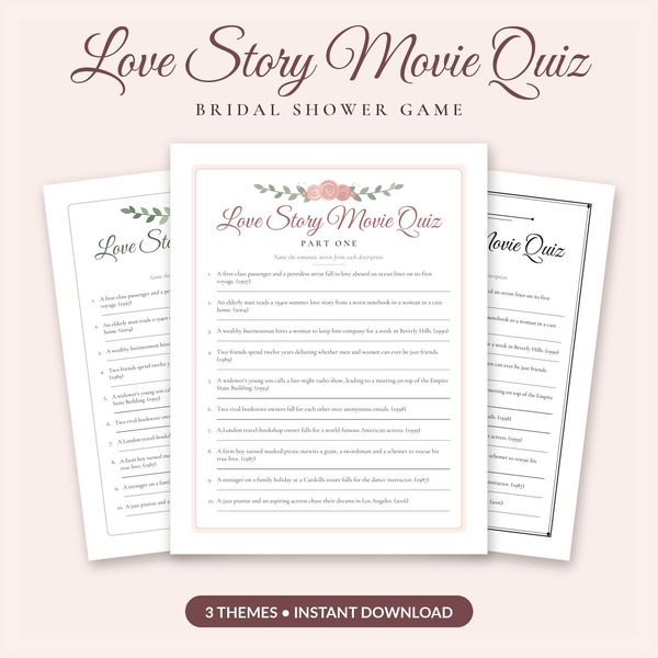 Love Story Movie Quiz