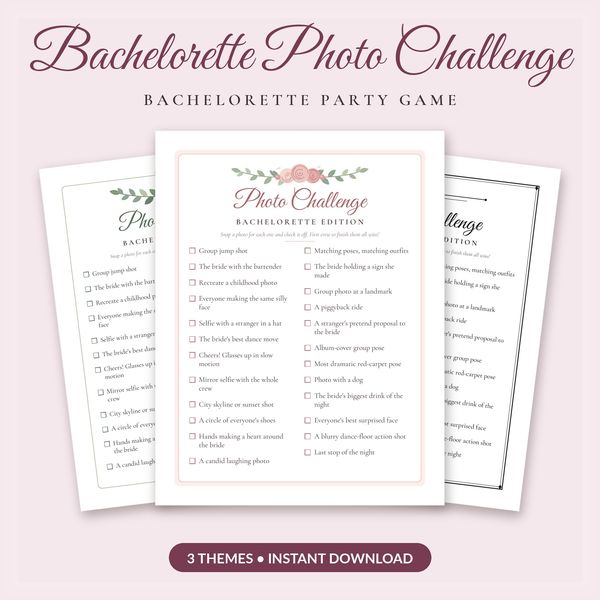 Bachelorette Photo Challenge