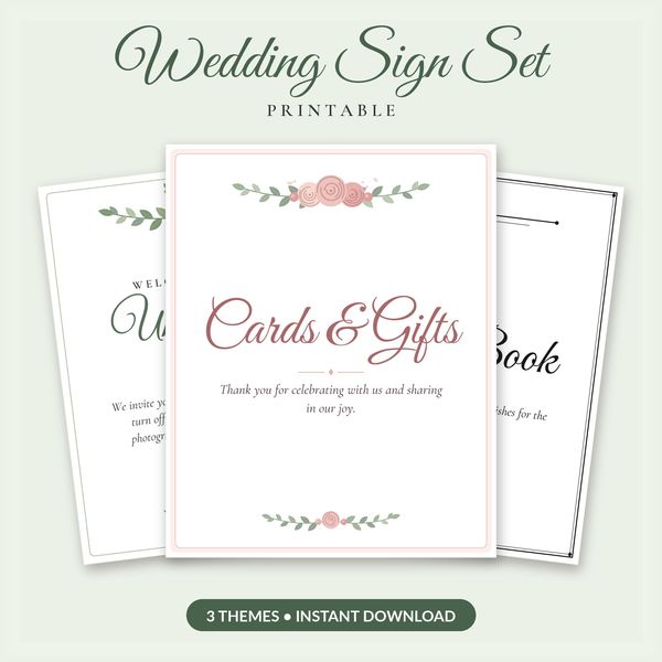 Wedding Sign Set (8 Signs)
