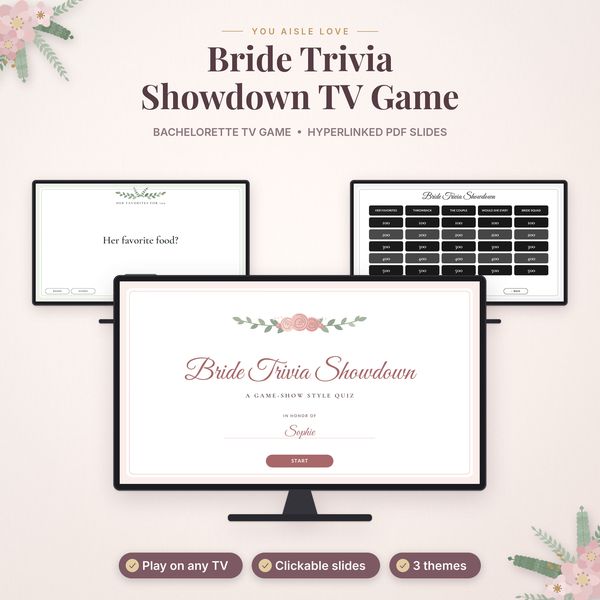 Bride Trivia Showdown TV Game