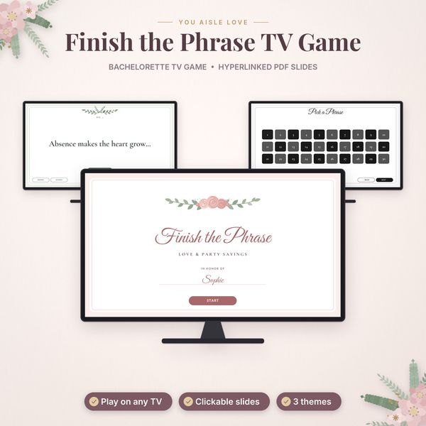 Finish the Phrase TV Game