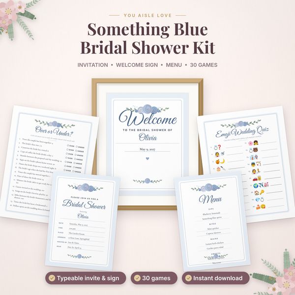 Something Blue Bridal Shower Kit